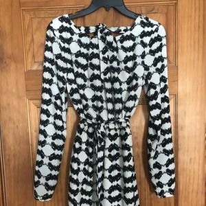 Black and white printed dress